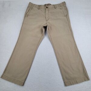 Gap Rugged Khaki Pants Mens 40x30 Beige Straight Leg Casual 100% Cotton Outdoor‎